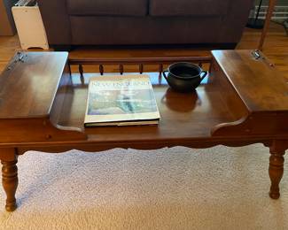 Early American-style coffee table with storage