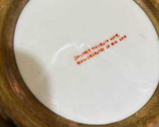 Japanese Porcelain Shallow Bowl with Butterfly Design – Decorated in Hong Kong