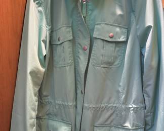 Talbots Light Blue Women's Rain Jacket