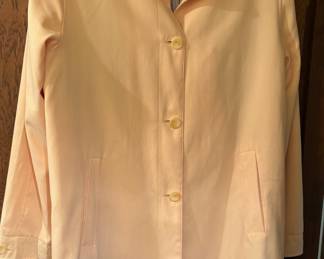 London Fog Pale Yellow Button Up Jacket – Size Large