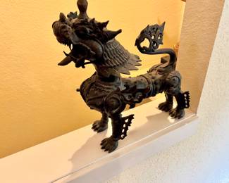East Asian Kylin Qilin Statue – Possibly Bronze