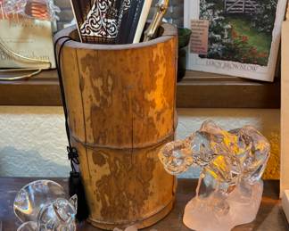 Bamboo Vase, Nachtmann Crystal Elephant Figurine