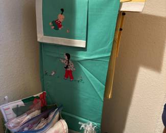 Hong Kong Embroidered "Children Playing" Napkins & Table Runners