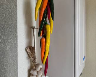 Ceramic Colorful Hanging Chile Peppers