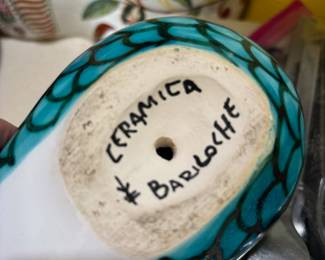 Ceramica Bariloche Multi Color Bird Figurine