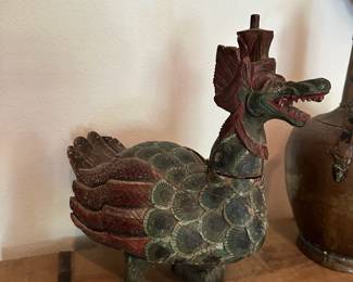 Wood Carved Indonesian Naga/Garuda Figure