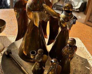 Brass Angel Christmas Decor