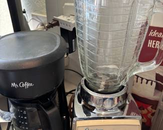 Mr. Coffee 5-Cup Coffee Maker, Vintage Osterizer 16-Speed Blender