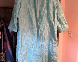 Circa 1960s Blue Button Up Sleep Jacket