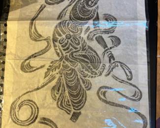 Asian Goddess Brass Rubbing