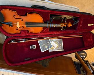 Viola with case, bow, extra strings Ang rosin