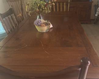 Dining room set showing hutch