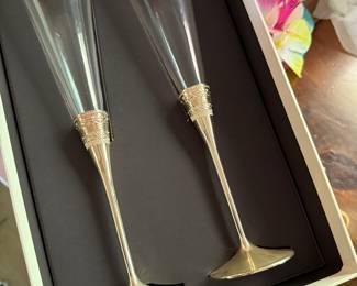Set of two Vera Wang Champagne Flutes