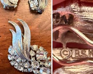 Vintage BSK pin and jewel