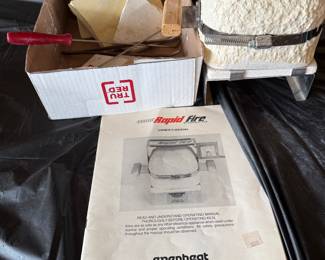 Evenheat Rapid fire kiln 
Manual, manual, kiln shelf and accessories 
Runs on 110