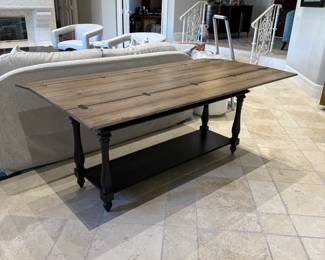 Sofa Table that pulls out
W: 6ft
L: 20in
H: 31in