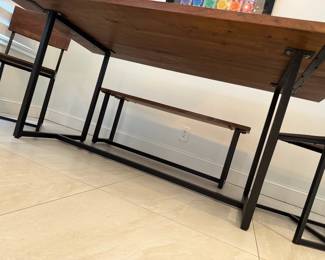 Kitchen table and matching 2 chairs
L: 68in
W: 22in 