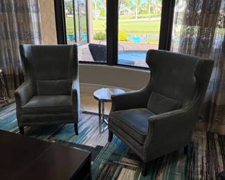2 matching executive chairs 
H: 44in 