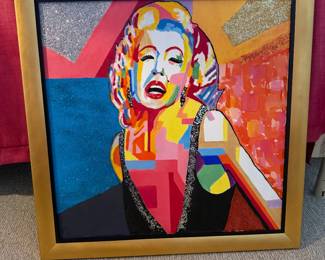 Marilyn Monroe original oil on canvas by  Keith  Rathbun 27-1/2 x 27-1/2. price $3,000
