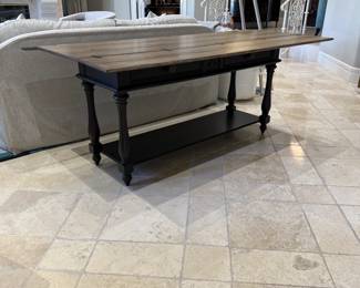Sofa Table that pulls out
W: 6ft
L: 20in
H: 31in