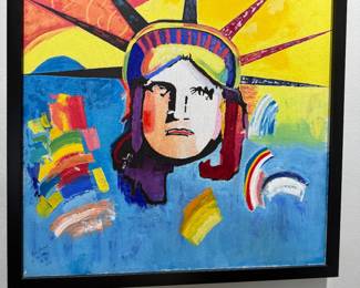 Original Painting of the Statue of Liberty 38 x 39  oil on canvas Price $3,000. by Keith Rathbun