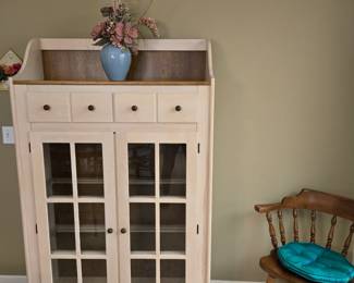 Canadel White Washed Oak China Cabinet with Lights