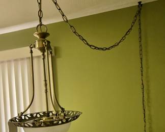 Hanging Lamp Fixture with Electric Plug In Cord