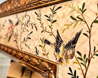 Detail of the hand painted mirror.