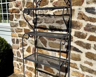 $100 Outdoor baker’s rack, 25L x 12W x 68H