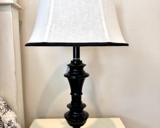 $28 Black and white table lamp, 25H
