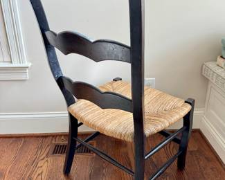 $1200 Dining Chairs with rush Seats - 2 Arm Chairs 6 chairs 21.5 x21x43