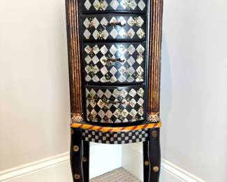 Alternate view of the Mackenzie Childs jewelry chest.