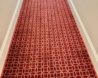 $250 - Red with Circles runner - Custom Bound -4x15