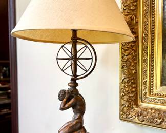 $120 - Atlas Table Lamp (heavy) appx 30"h