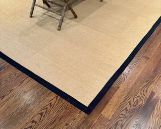 $200 Sisal rug with black border by Natura NuLoom. Measures 8 x 10. Great condition!