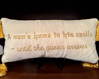 $28 The Queen pillow. 15L x 6H