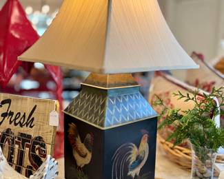 SOLD- Metal Chicken lamp - 18x8x35