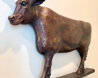 $70 Cow art wall hanging made of resin. 26L x 16W x 4.5H