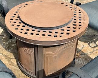 $200 Propane fire pit table, 32D x 26H