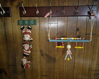 Christmas decoration and vintage baby mobile