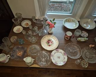 fancy China, crystal, and glassware