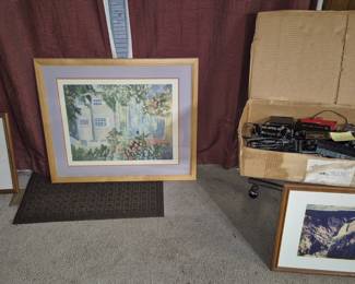 Artwork, antique train set