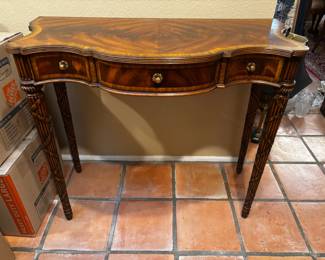 Burlwood Ornate Accent Table