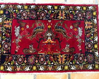 Animal Motif Persian Rug