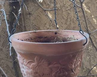 3 Hanging Terracotta Pots