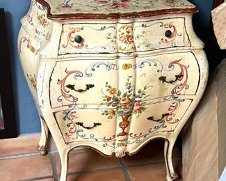 Distressed Floral Night Stand