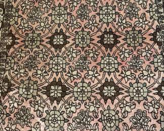 Peachy Pink And Brown Top Persian Rug