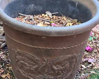 Brown Fiberglass Pot With Nice Design