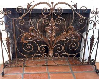 Beautiful Copper Tone Fireplace Screen