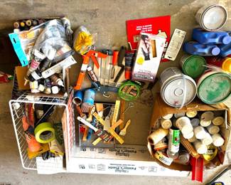 Paint Supplies Numerous Brushes Etc